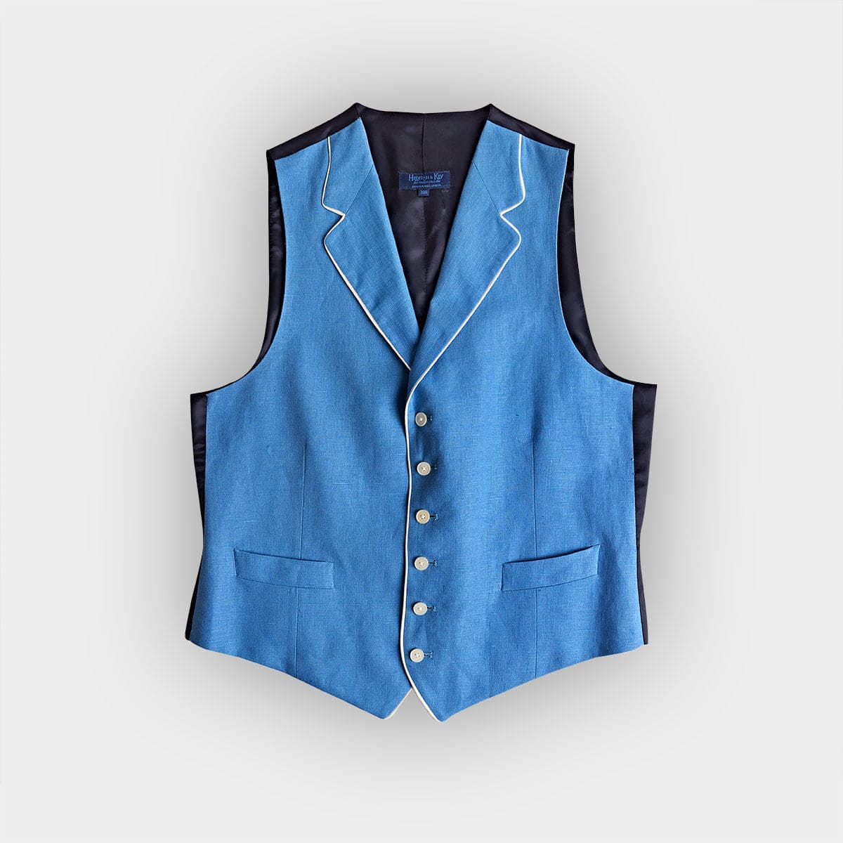 Single Breasted Linen Waistcoat