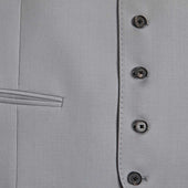 Single Breasted Grey Wool Morning Waistcoat