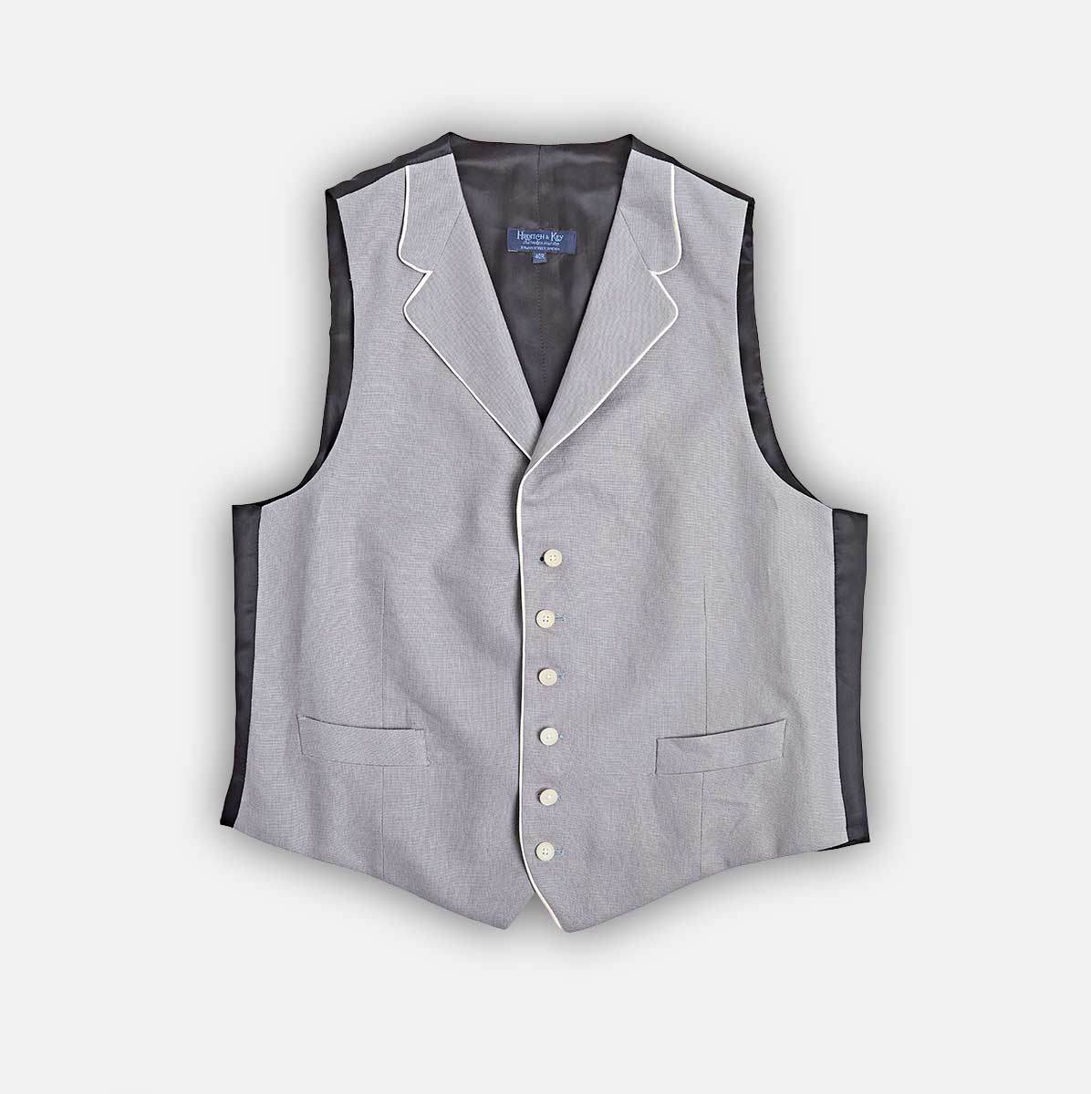 Single Breasted Linen Waistcoat