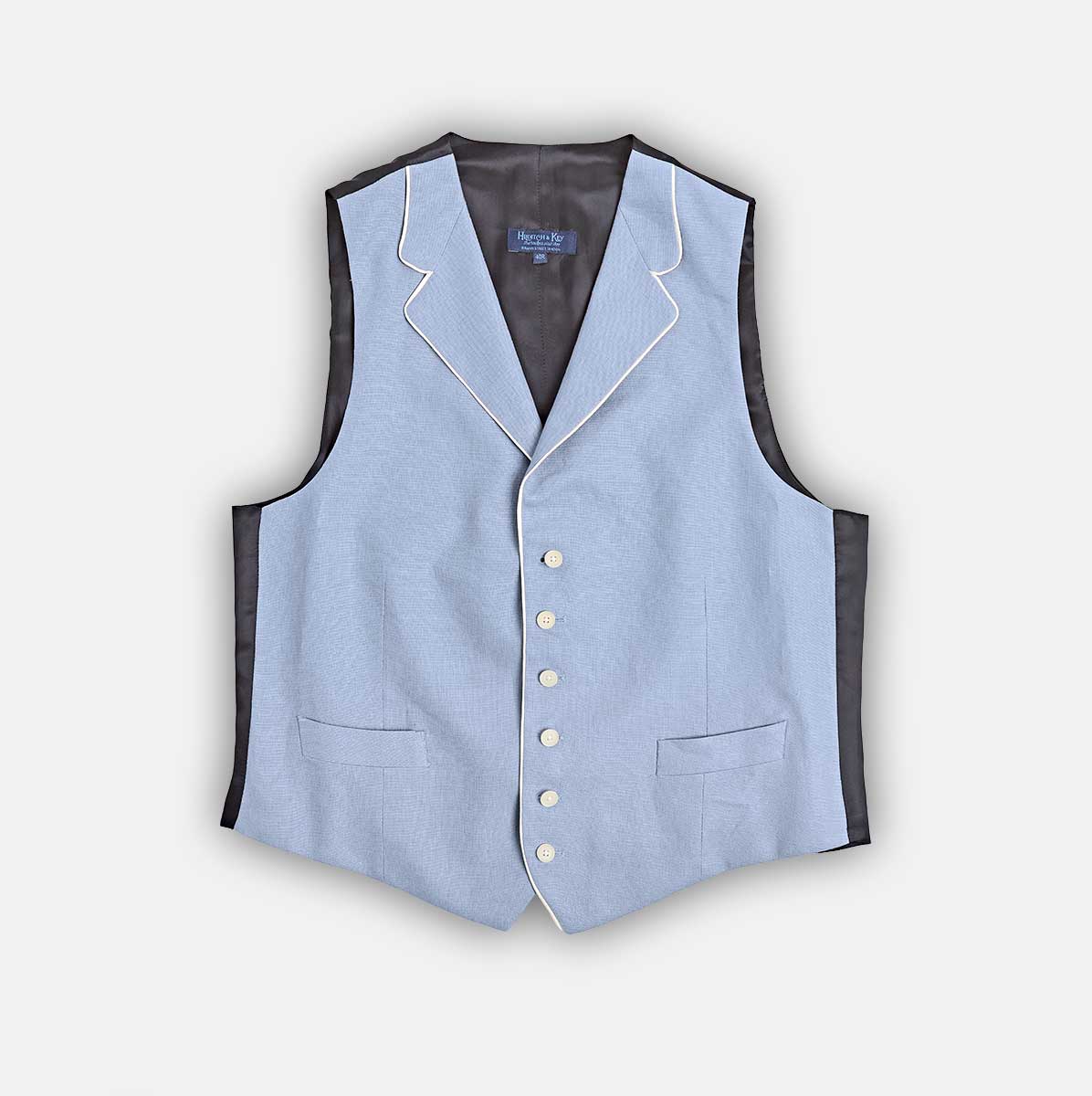 Single Breasted Linen Waistcoat