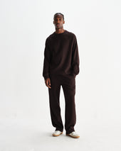 Ska Dark Brown Structured Waffle Joggers