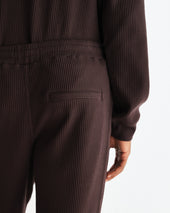 Ska Dark Brown Structured Waffle Joggers