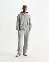 Ska Grey Embroidered Logo Loopback Cotton Joggers