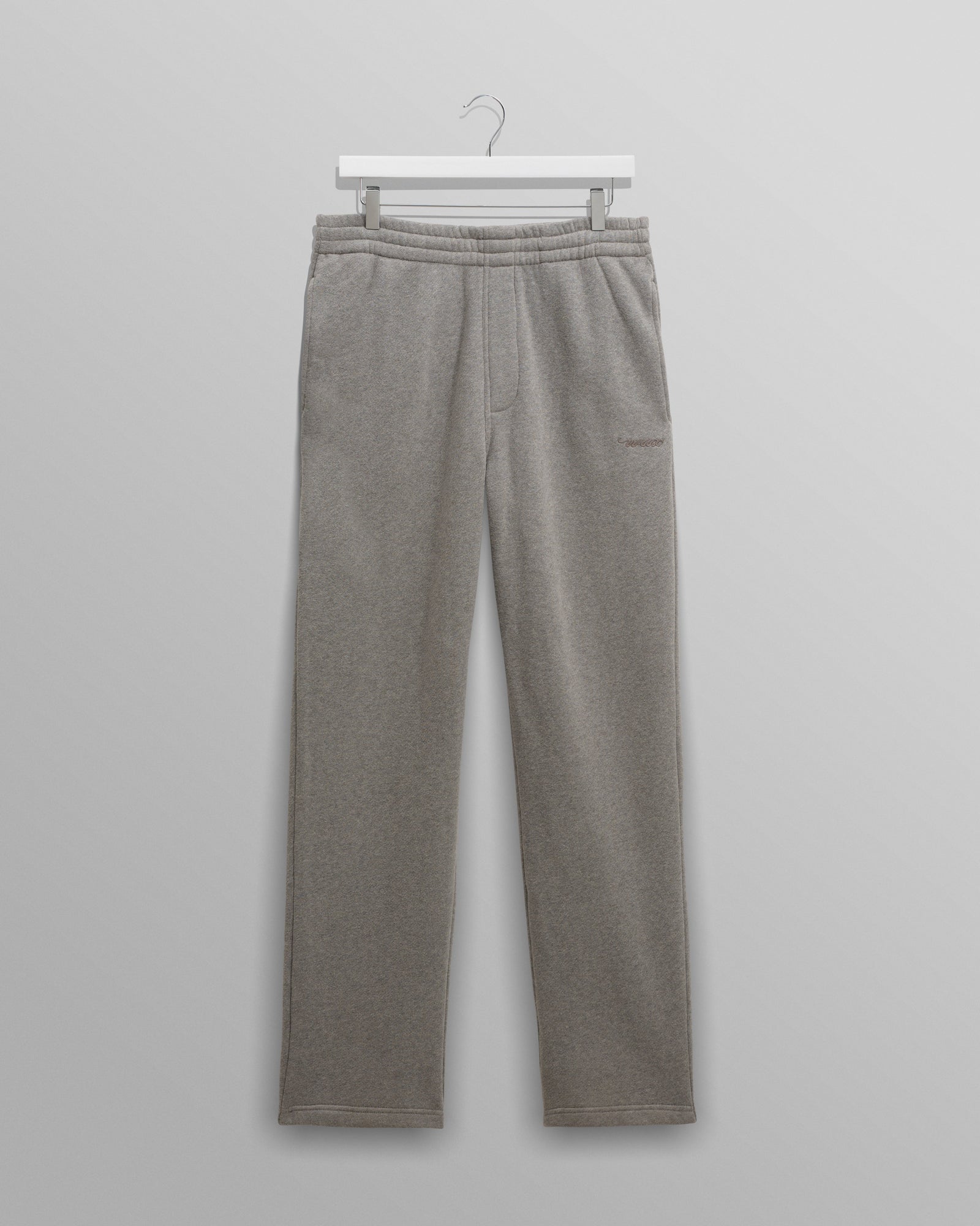 Ska Grey Embroidered Logo Loopback Cotton Joggers