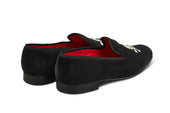 SKULL & BONES VELVET SLIPPER