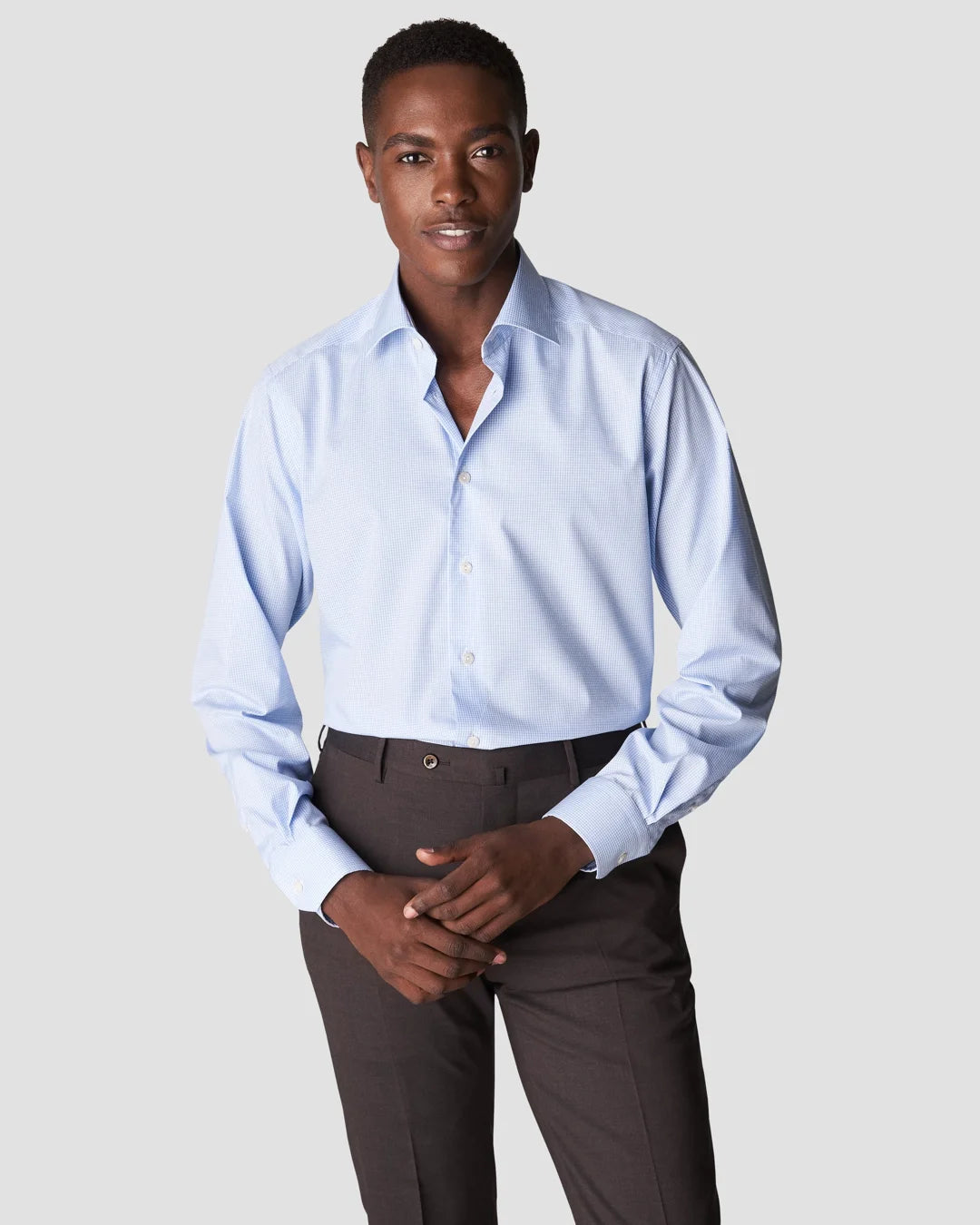 Light Check Poplin Shirt Eton