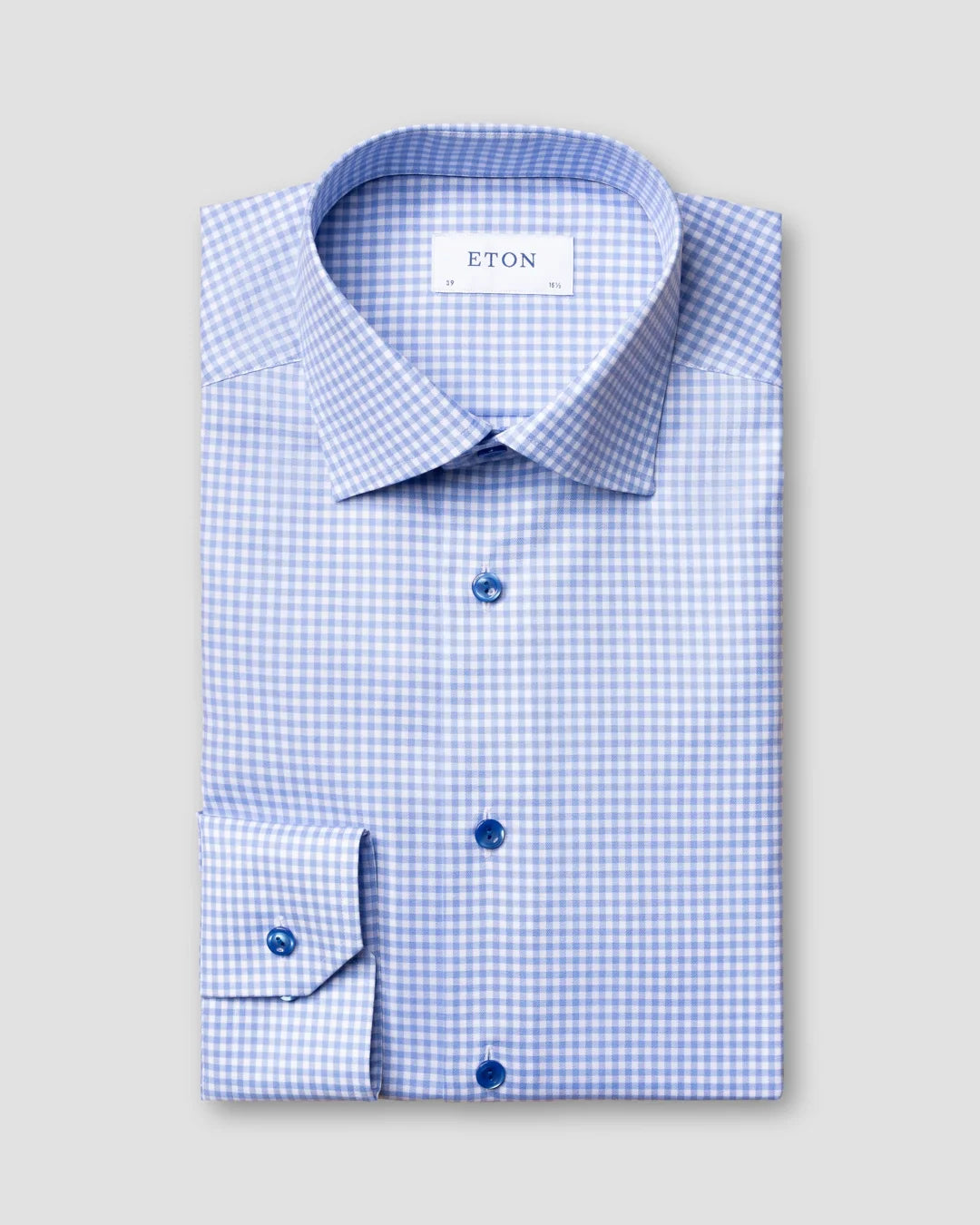 Check Twill Shirt Buttons Eton