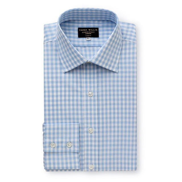 Sky Gingham Zephirlino Shirt