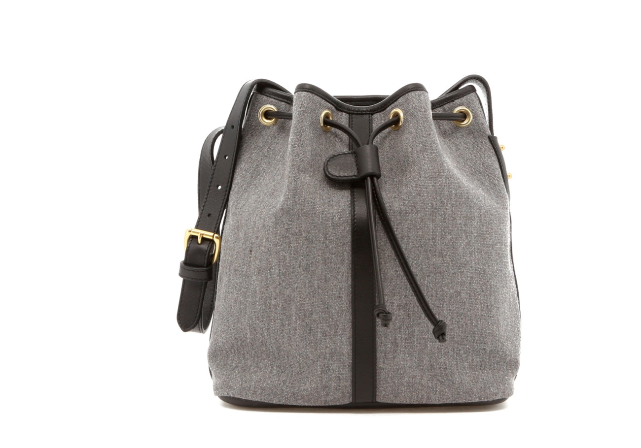 Bucket Bag Heritage Sunbrella Black Trim