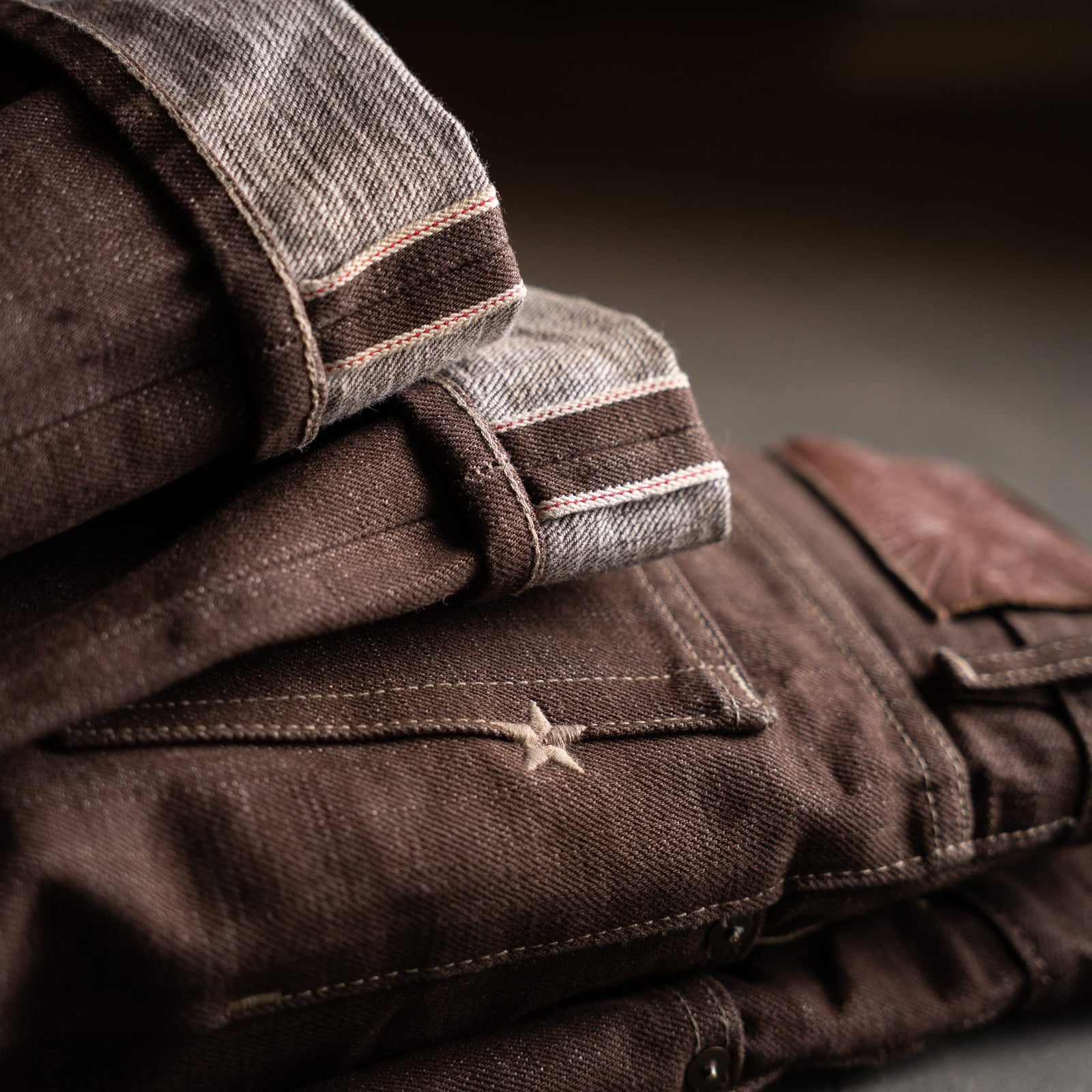 Loose Straight 14oz Brown Bear Selvage Denim