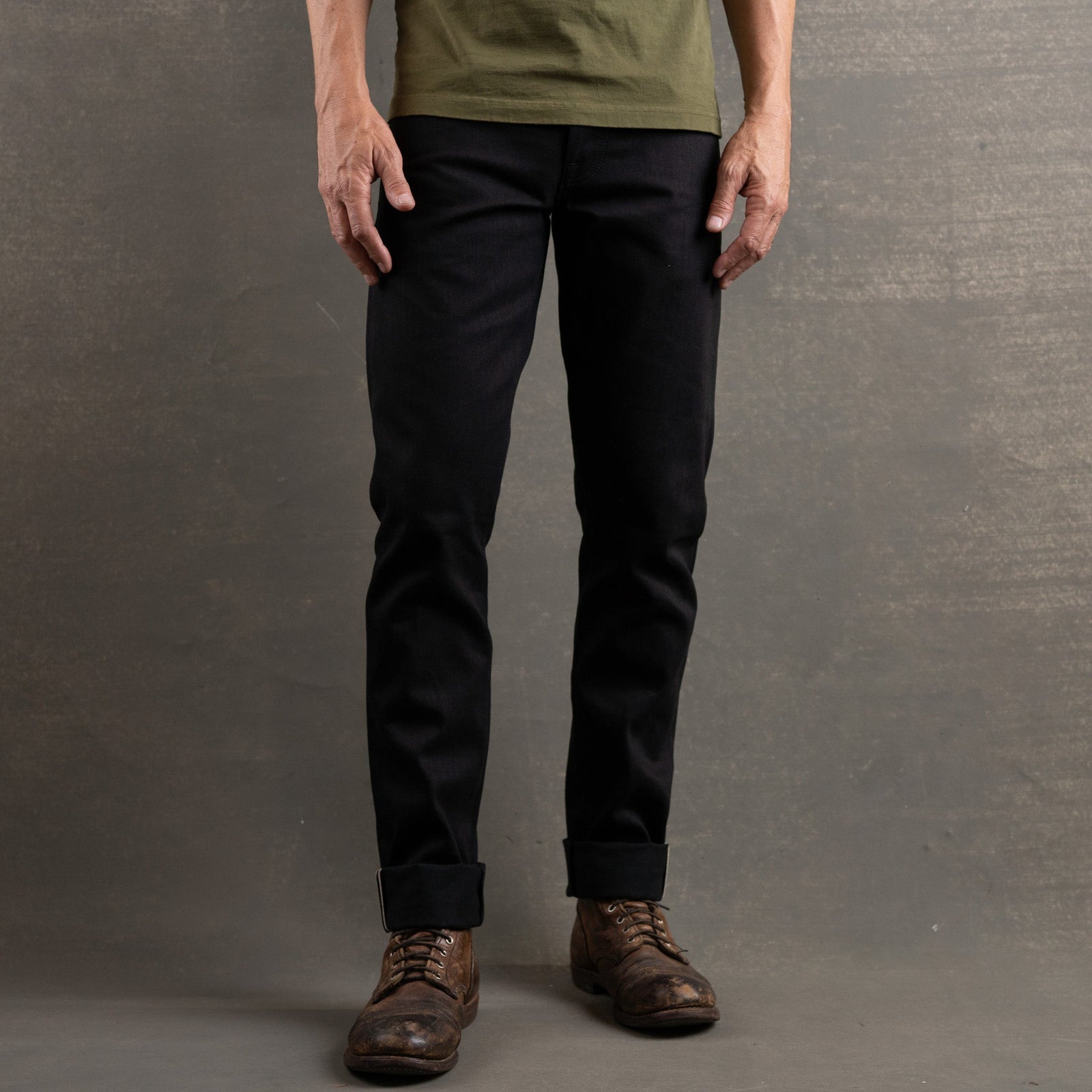 Slim Straight 14oz Onyx Double Black Selvage Denim