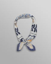 Sloane And Yellow Floral Tile Neck Scarf