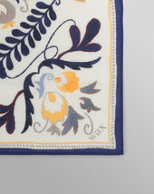 Sloane And Yellow Floral Tile Neck Scarf
