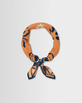 Sloane And Navy Painted Flower Neck Scarf