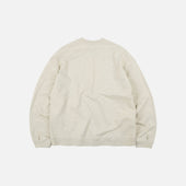 Slub Henley L S T Shirt Beige