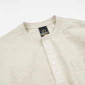 Slub Henley L S T Shirt Beige