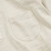 Slub Henley L S T Shirt Beige