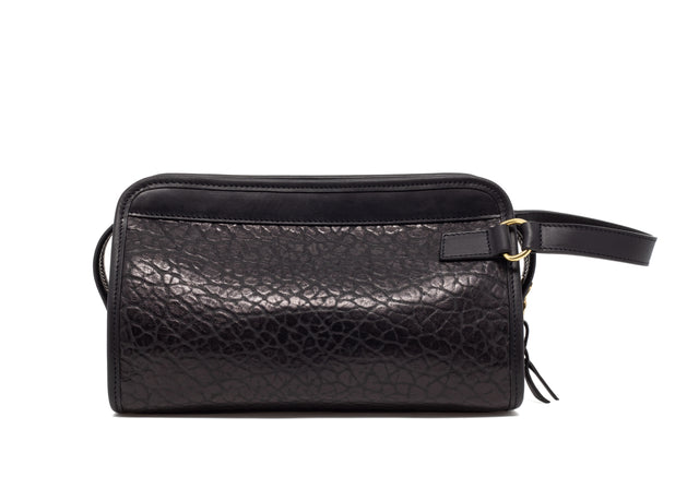 Small Travel Kit - Bison - Black - Porsche Pepita Houndstooth Lining - Card Slots - Pen Holder Slot