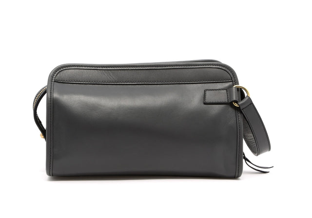 Small Travel Kit - Grey - Tumbled Leather