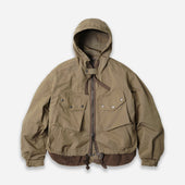 SMOCK 2 IN 1 HOODED PARKA JACKET - TAN