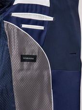 Smoking Slim En Laine Unie Bleu Indigo