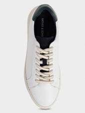 Baskets En Cuir Grain Blanc