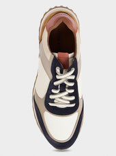 Baskets Bi Mati Re Bleu Marine Cru Et Beige