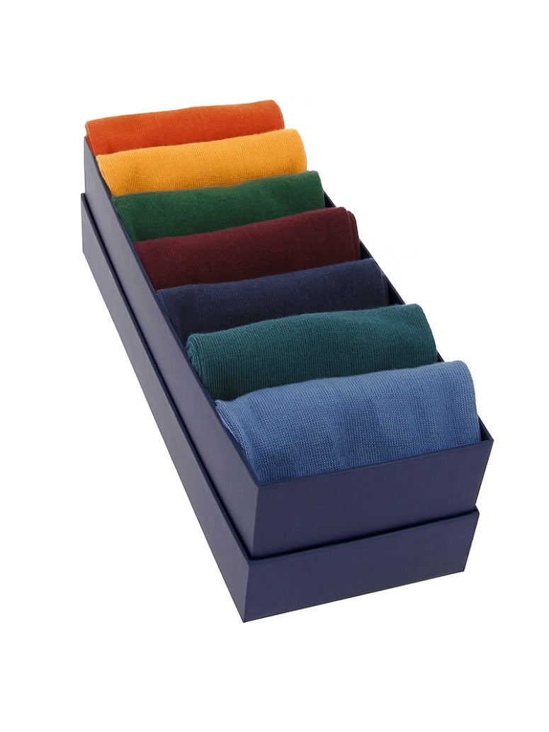 Set Of 7 Organic Cotton Socks Ivy League