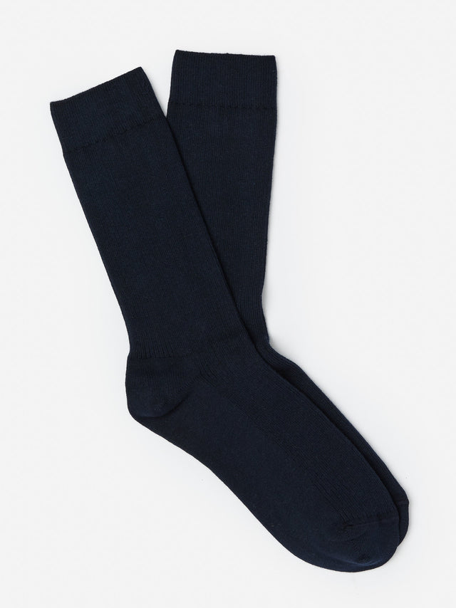Navy Solid Ribbed Socks | Men's Socks | J.McLaughlin