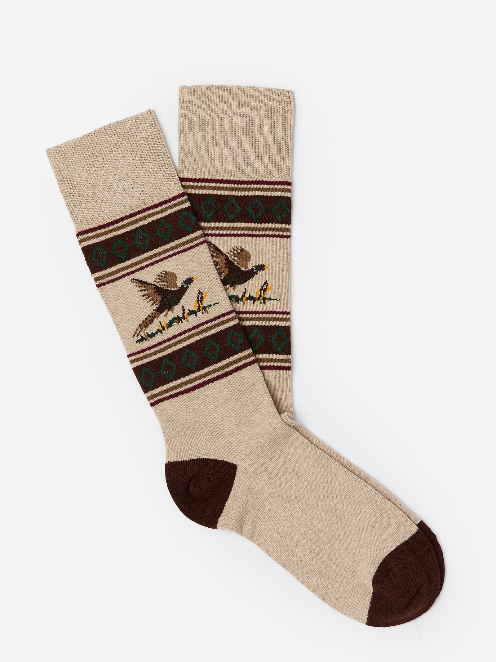 Beige Multi Duck Socks Men S Socks J Mclaughlin