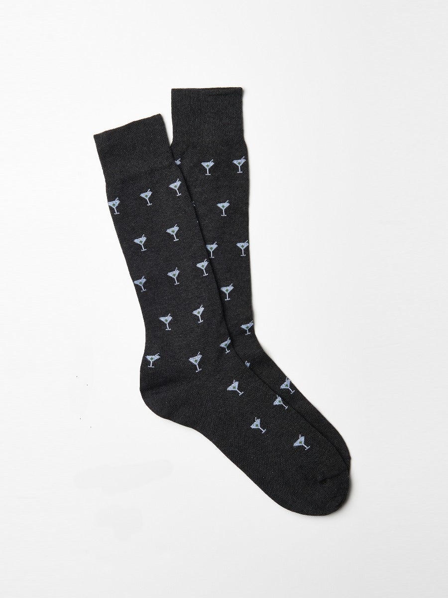 Darkheather Gray Martini Martini Socks Men S Socks J Mclaughlin