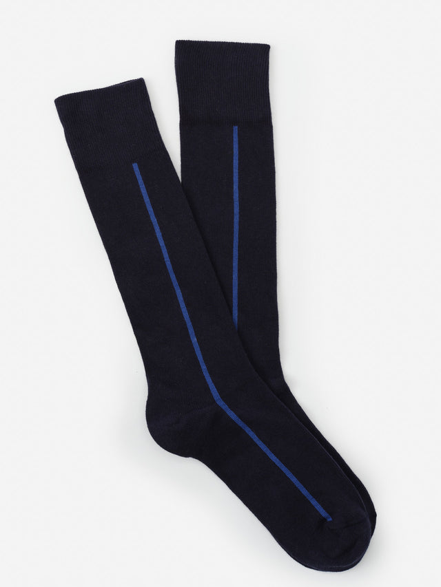 Navy/French_Blue Line Socks | Men's Socks | J.McLaughlin