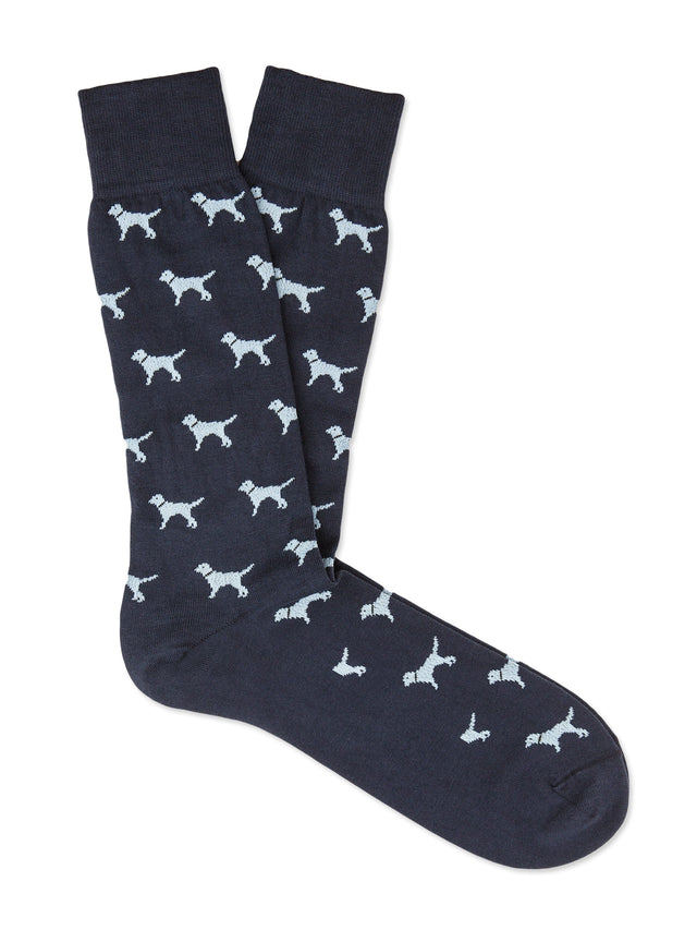 Navy/Blue Labrador Labrador Socks | Men's Socks | J.McLaughlin