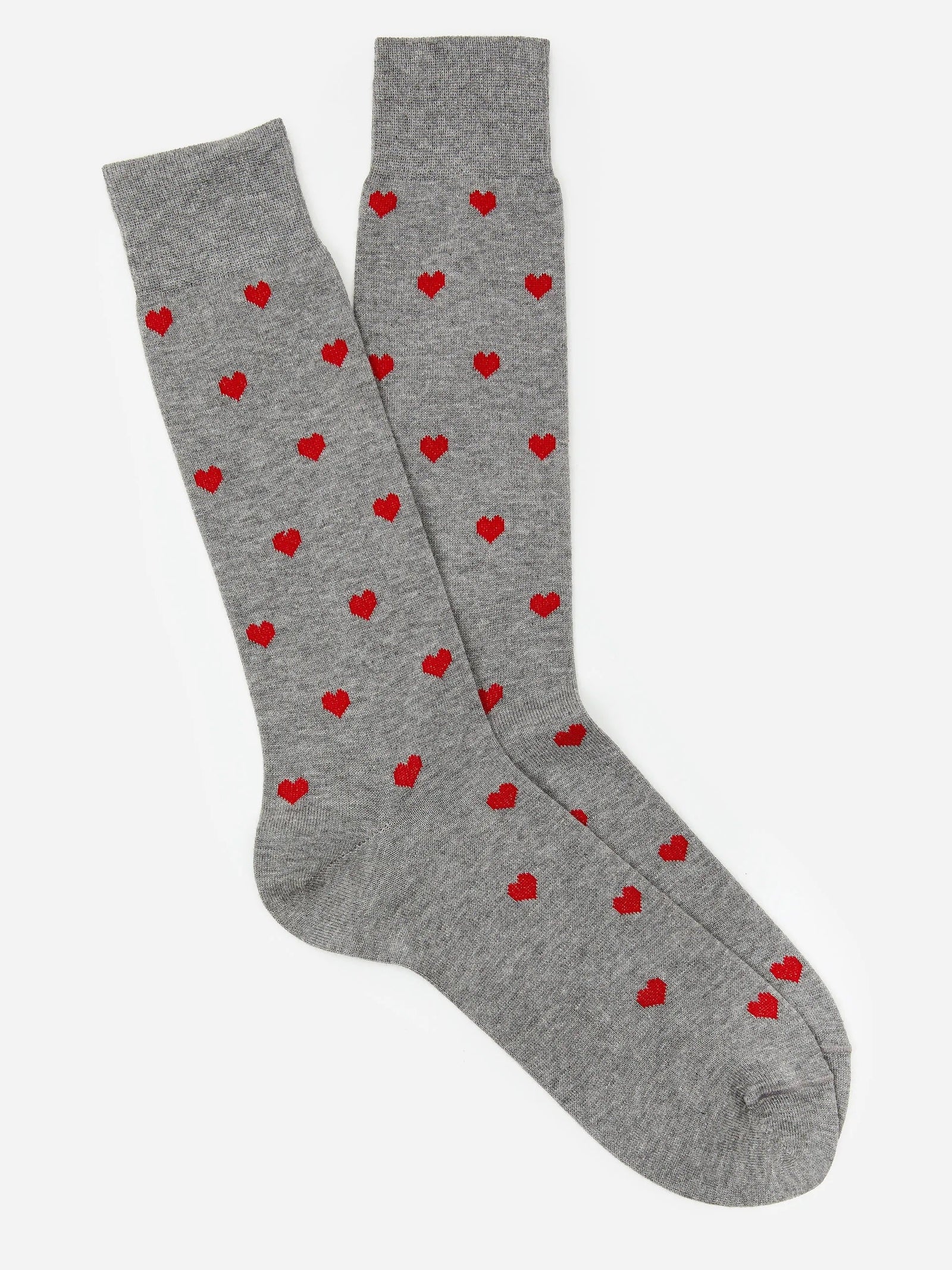Gray Red Heart Socks Men S Socks J Mclaughlin