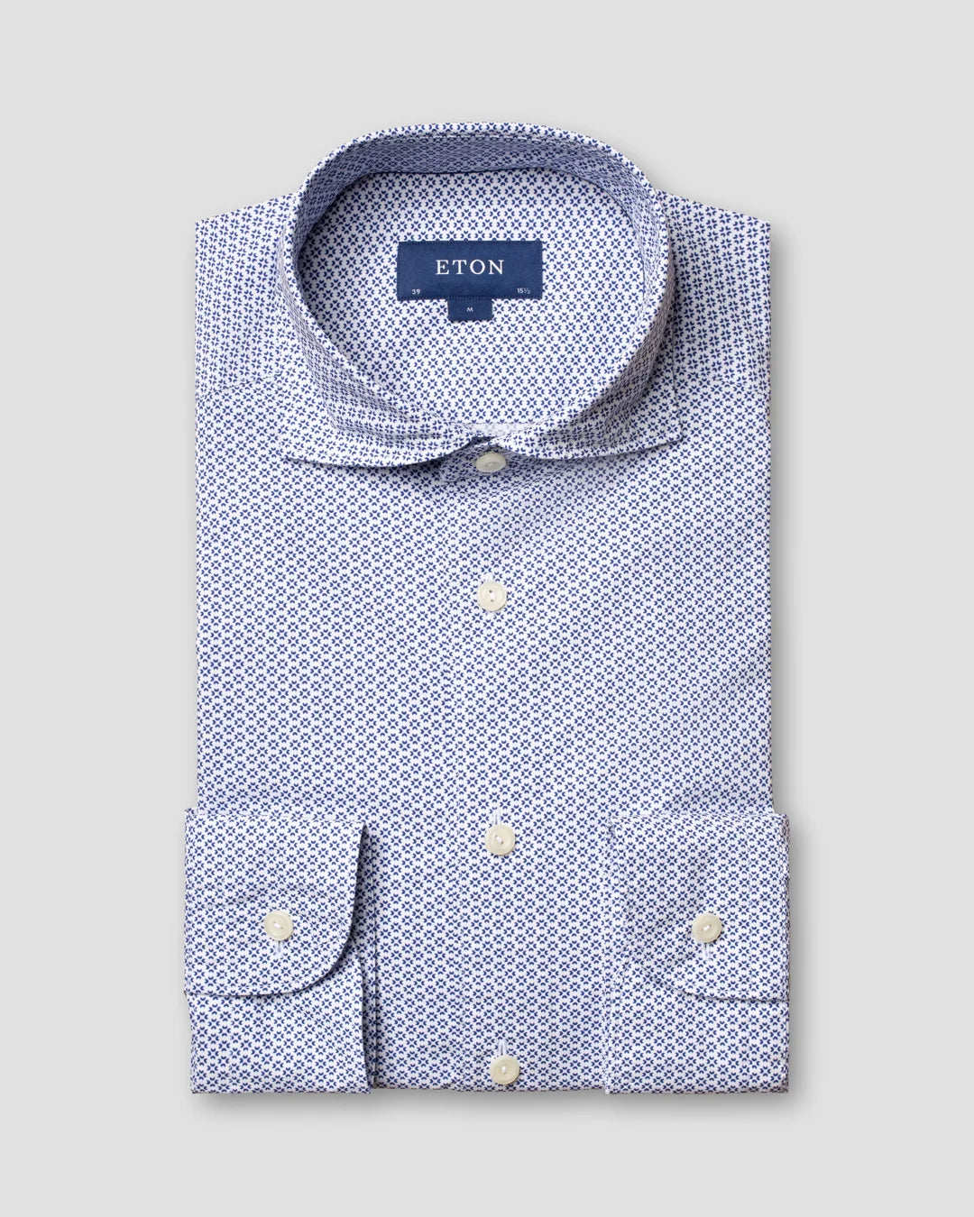 Soft Moon Flower Print Shirt Eton