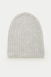 Wide Cuff Cashmere Beanie Soft Grey