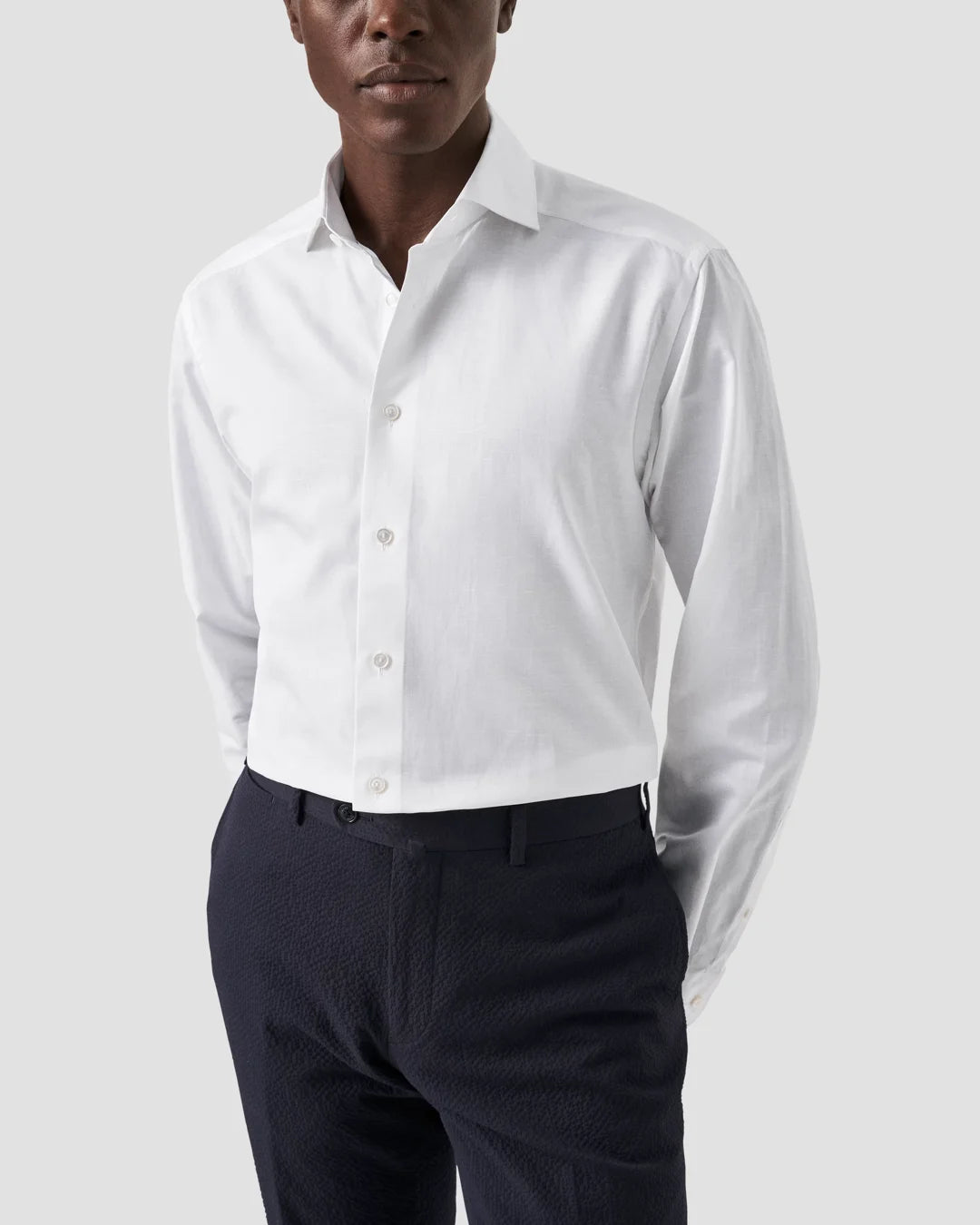 Wrinkle Free Cotton Linen Shirt Eton