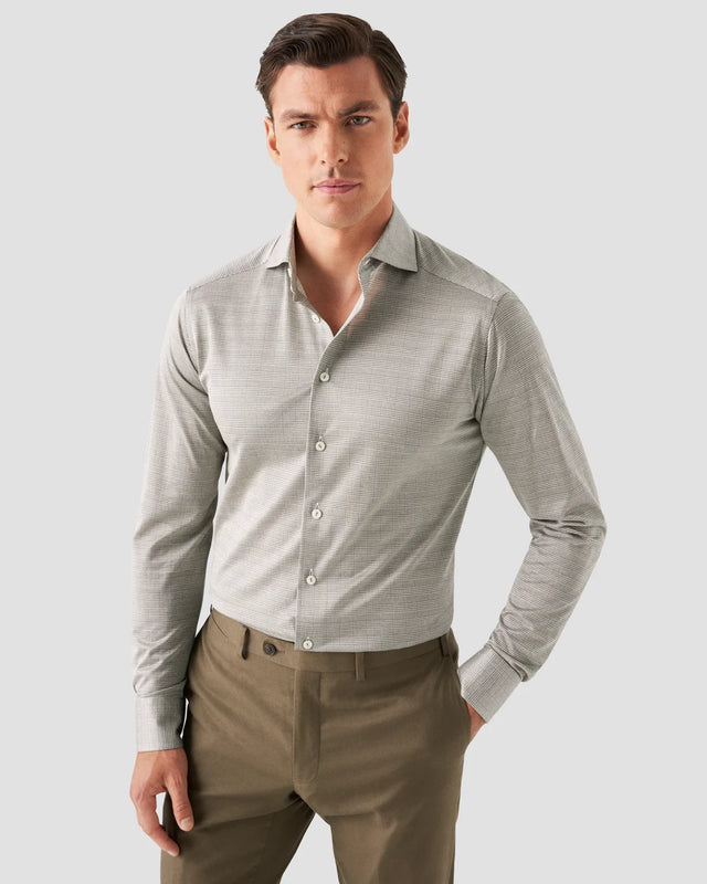 Grün kariertes King-Trikot-Hemd - Eton