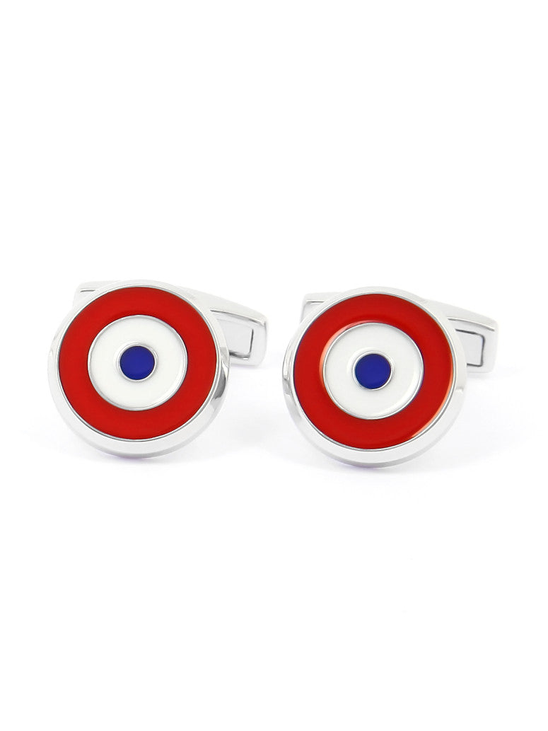 French Cockade Sertling Cufflinks