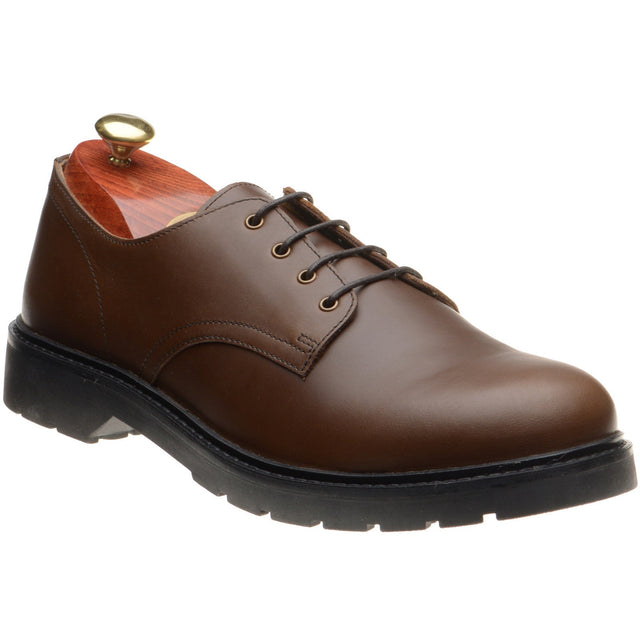 Solovair Gibson shoe mens rubber-soled Derby shoes in brown gaucho