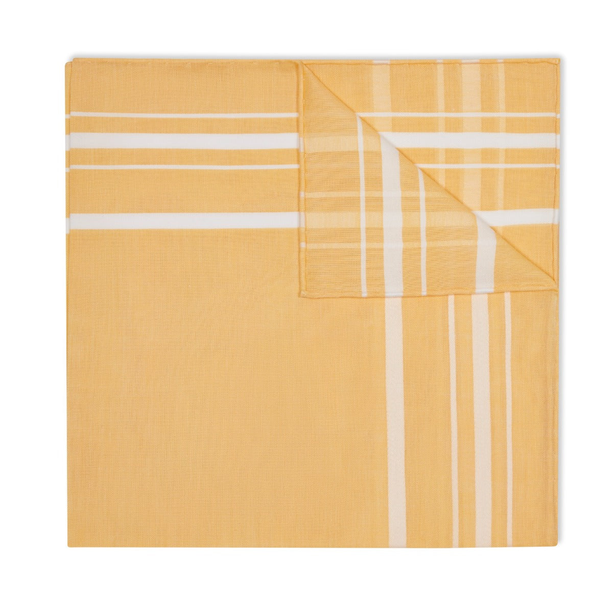 Sonata Batiste Cotton Pocket Square In Lemon