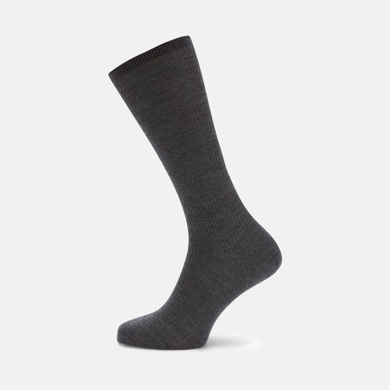 Dark Grey Mid Length Merino Wool Socks