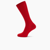 Red Mid Length Merino Wool Socks
