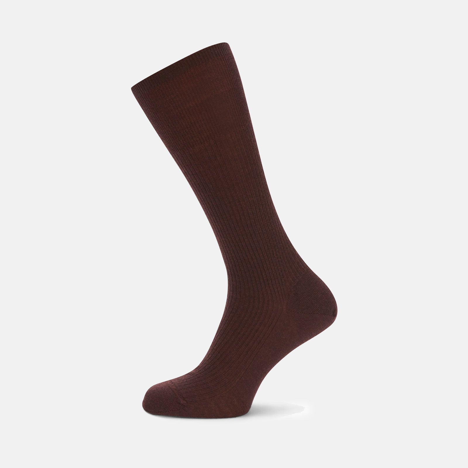 Maroon Mid Length Merino Wool Socks