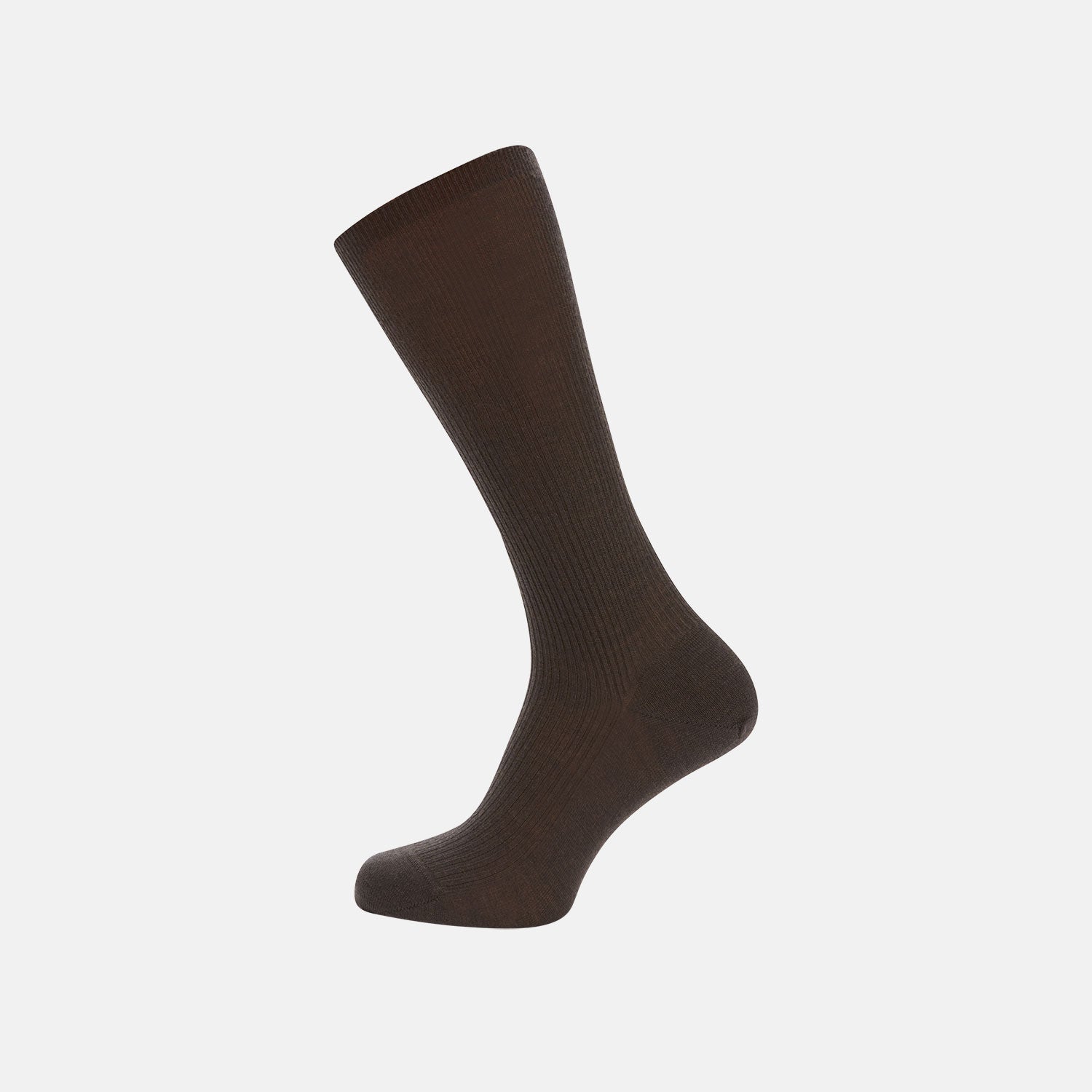 Brown Mid Length Merino Wool Socks