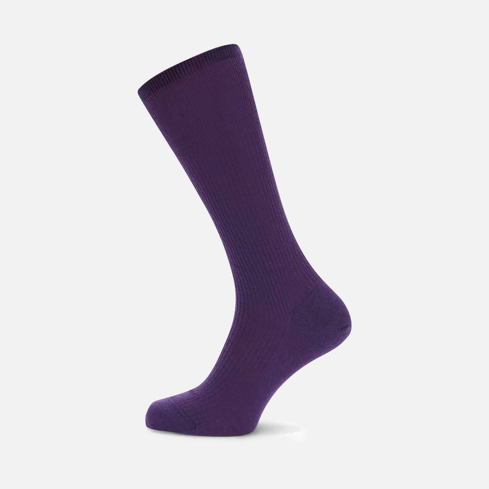 Dark Purple Mid Length Merino Wool Socks