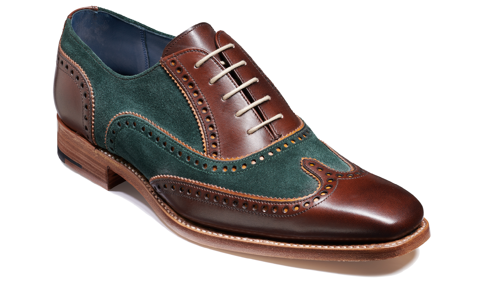 Spencer Walnut Calf Green Suede