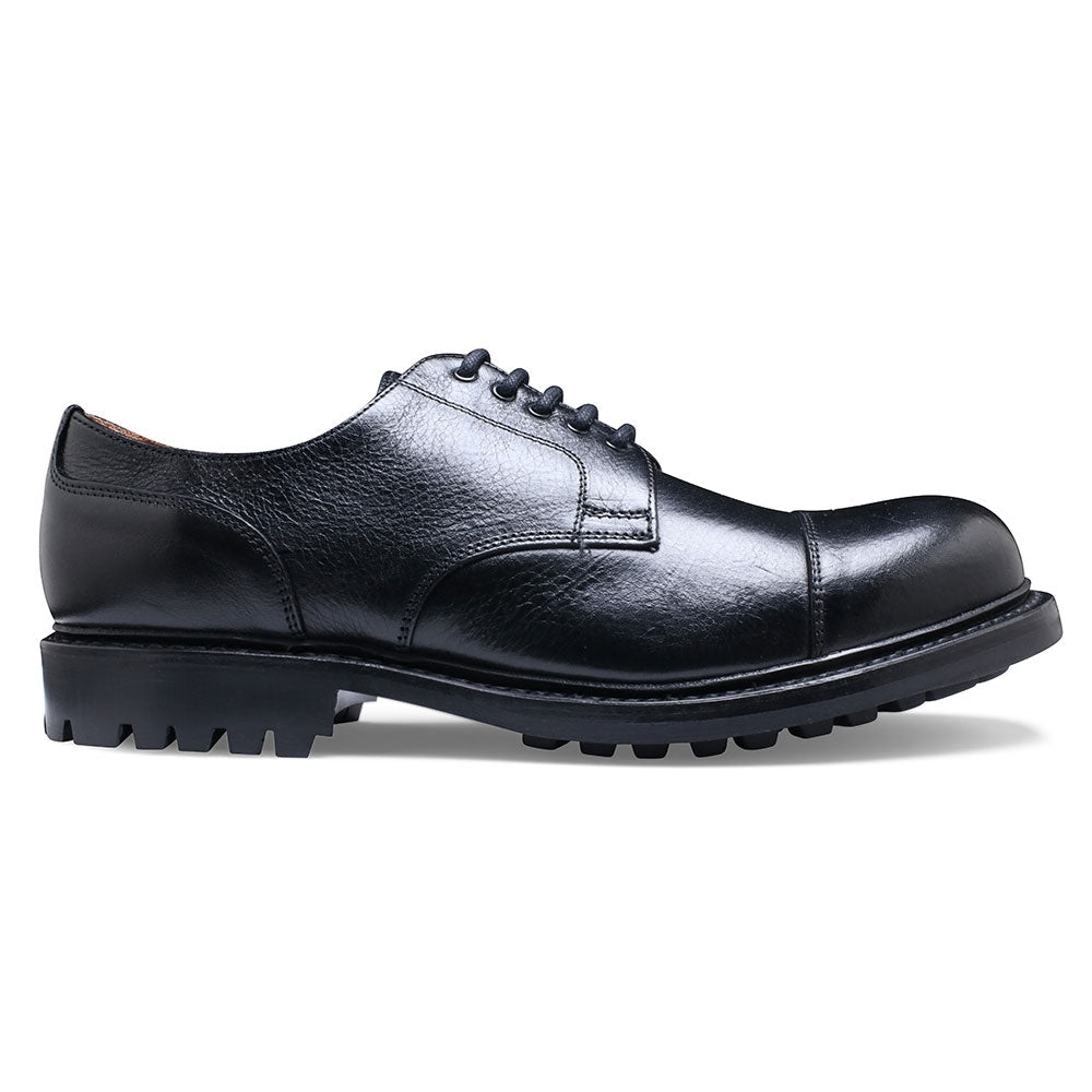 Spitfire Ii C Military Style Derby In Jet Kudu Leather