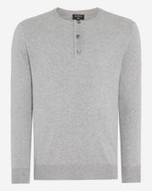 007 Round Neck Cotton Cashmere Henley
