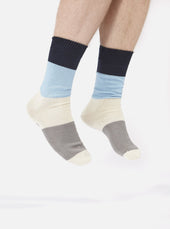 Sky Cotton Bold Stripe Sock